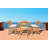 6 - Person Teak Solid Wood Patio Dining Set Umbrella Hole Included Rectangular Table