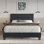 Lit tapissier standard non fini Sherlyne