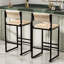 Ensemble de 2 tabourets de bar avec cadre en métal-43850135