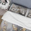 Ensemble de housse de couette Golden White Butterfly Wings And Flowers I BeddingMicrofiber / Polyester-1182032524