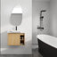 Meuble-lavabo mural multifonctionnel avec porte à fermeture en douceur et tablettes ouvertes-924850999-924851005