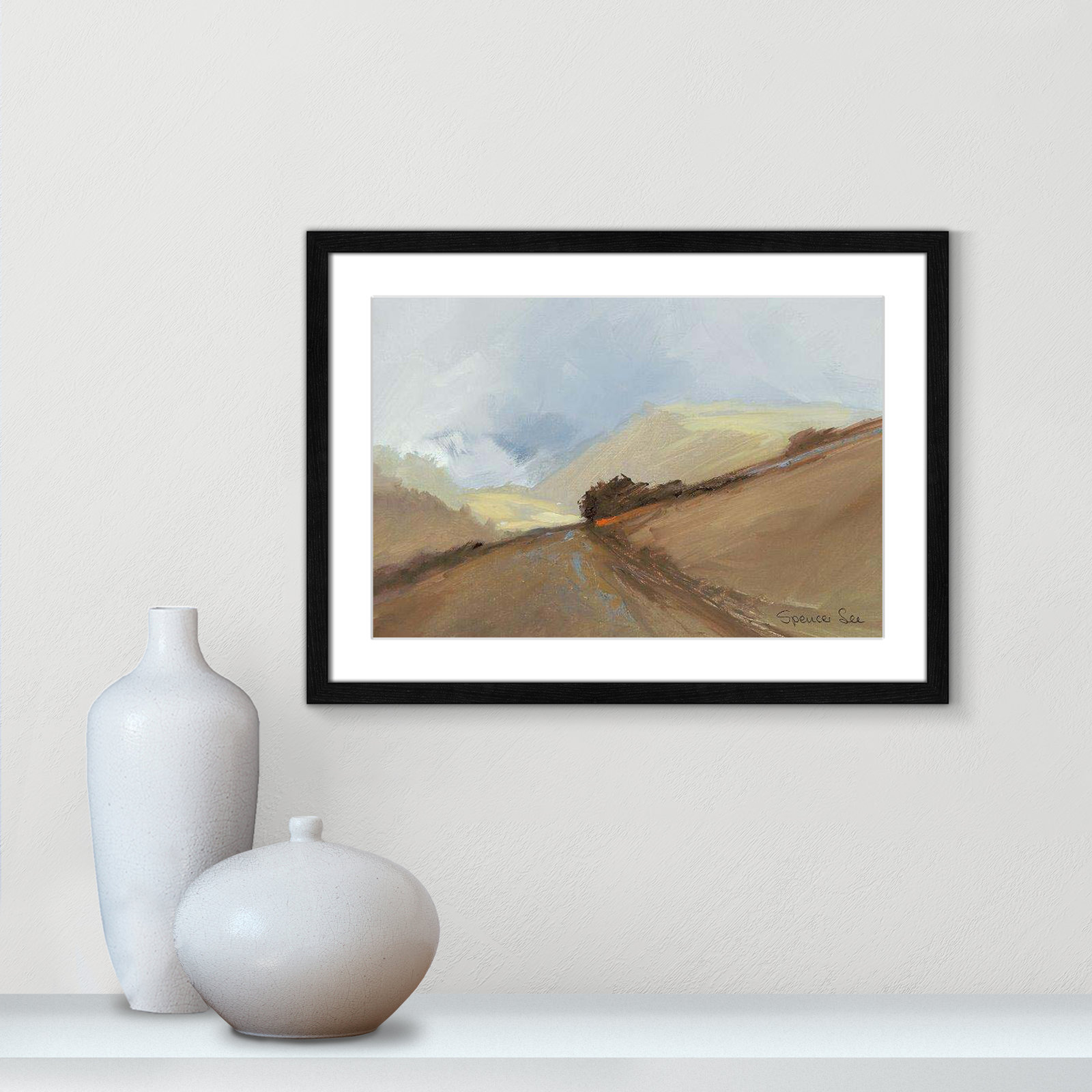 Heaven and Earth II Print, Black Framed, 17" H x 23" W x 0.75" D
