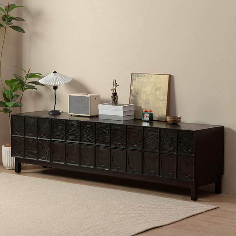 Italian style solid wood TV stand, 78.74"