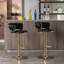 Ensemble de 2 tabourets de bar, avec repose-pieds chromé et base pivotante réglable en hauteur-2109375211
