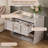Nightstands with Drawer Storage, 26"/31" Wide Large Night Stand Farmhouse Bed Side Table with Round Corners for Bedroom, Grey White Oak-1697821514-1697821513