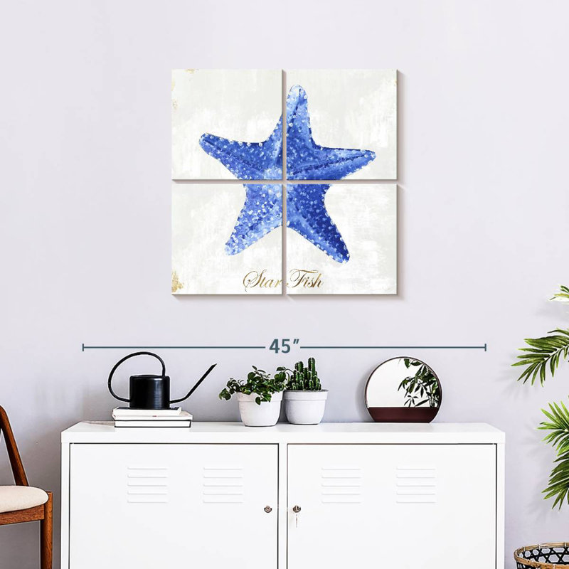Brampt Blue Starfish, 26" H x 26" W