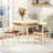 Wooden Dining Chair With Rubber Wood Frame Padded Seat For Kitchen-1292038111