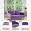 Causeuse moderne en velours avec cadre doré Bellago-1090512053