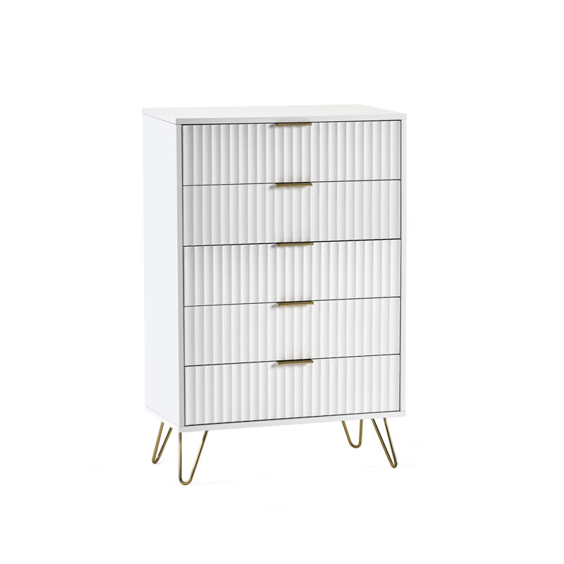 Brayman 80cm W 5 - Drawer Chest of Drawers