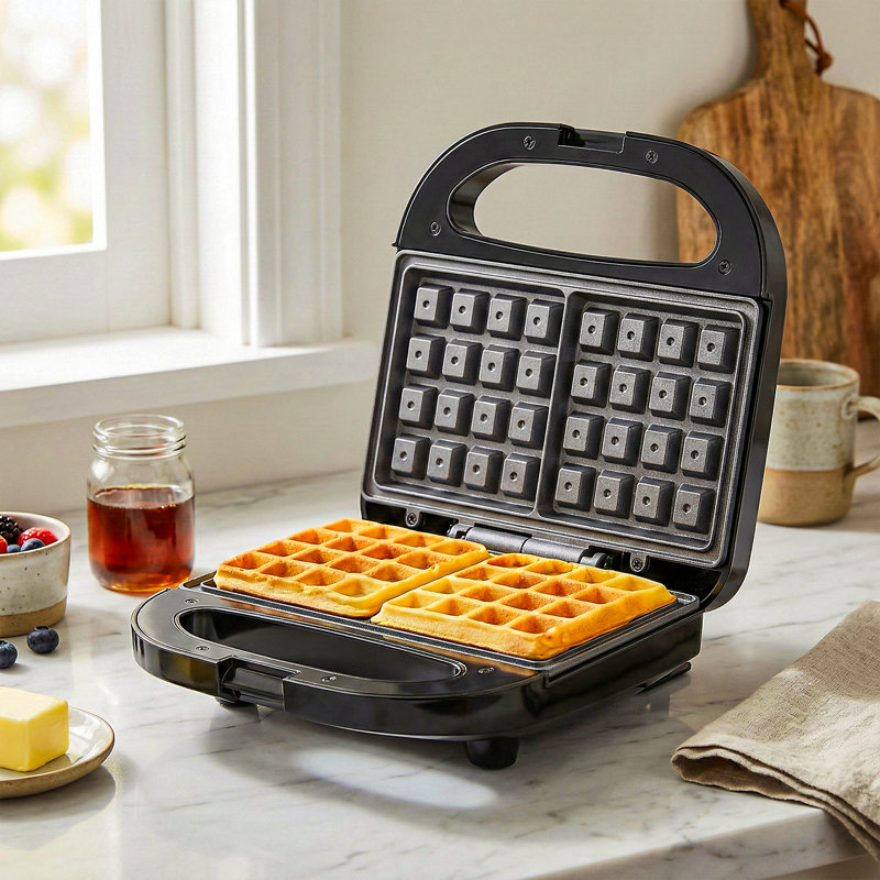 Mini Chaffle Maker for Keto & Low Carb - Quick Heat Nonstick Waffle Iron, Compact Design Perfect for Snacks, Home Kitchen, or Restaurant Use