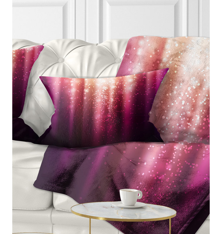 Mauve avec lumière magique - coussin imprimé abstrait