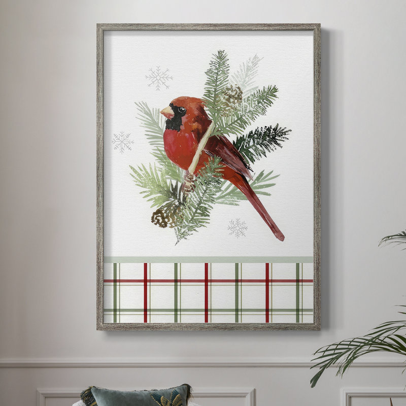 Reproduction encadrée de la collection Winter visiteur B - bois massif, H 30 po x l 24 po
