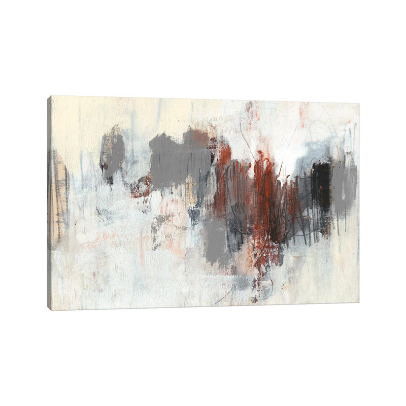 Neutrals And Rust I by Jennifer Goldberger - Wrapped Canvas Print, 30.48 cm H x 45.72 cm W