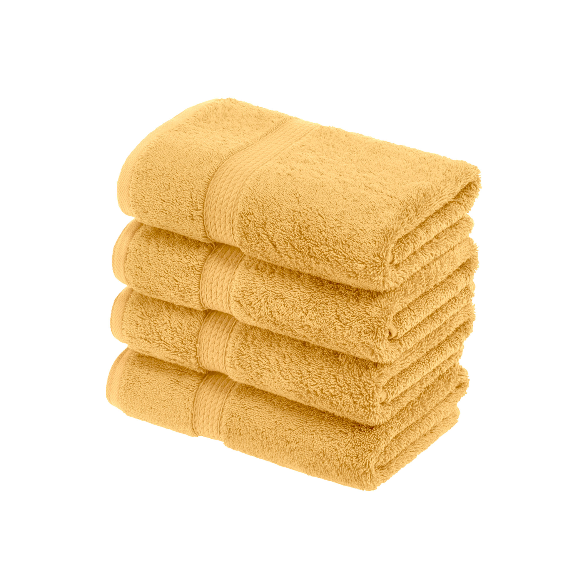 Renata Certified Egyptian Cotton 800 GSM PlushHighly Absorbent Luxury Hand Towels, Gold