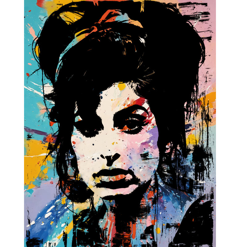 «Silkscreen Winehouse», estampe numérique sur toile tendue avec châssis, H 18 po x l 15 po