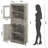 Slim Bathroom Storage Cabinet, Freestanding Narrow Cabinet With Adjustable Shelves-106532807