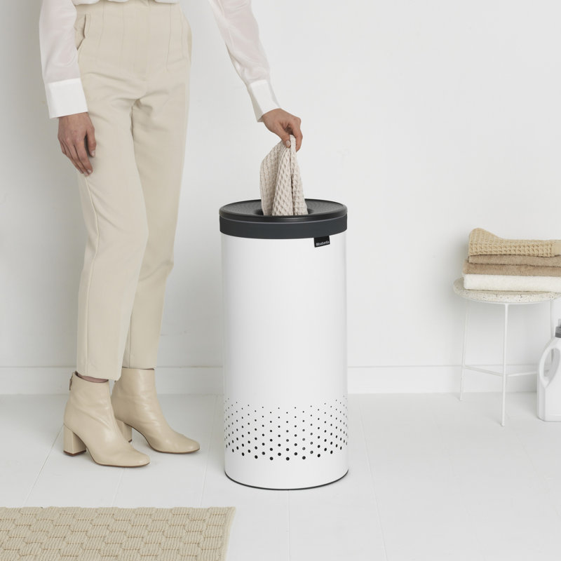 Panier à linge Brabantia, 9,2 gallons (35 L), Blanc