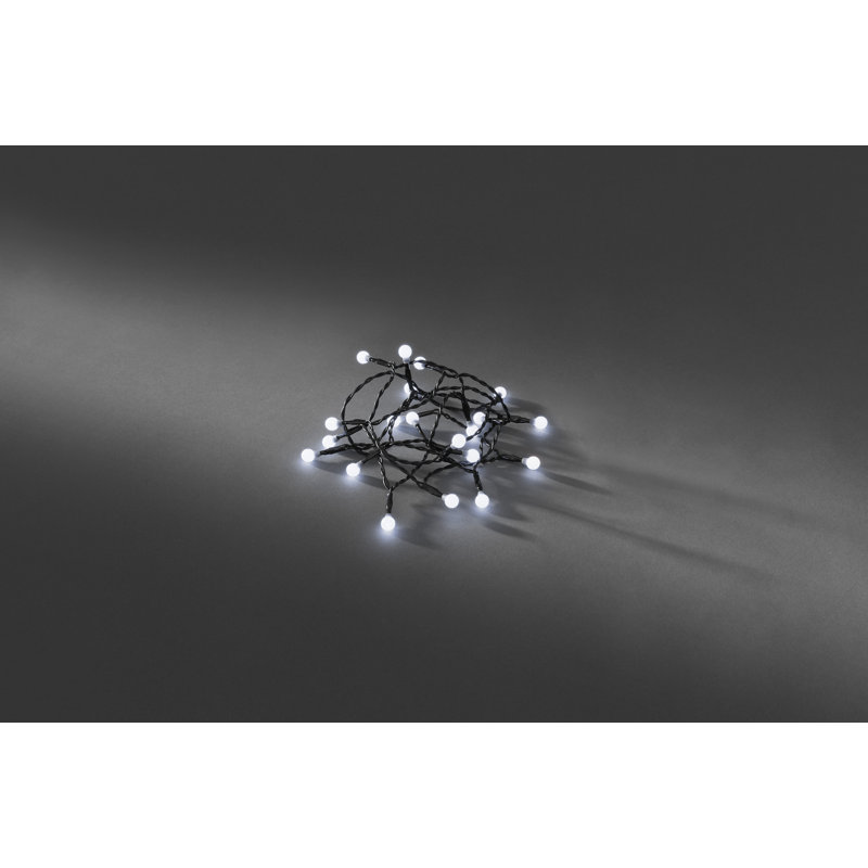 422cm LED Battery Powered 50 - Bulb Wide Angle LED String Light, White, 392 cm