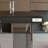 Black + Gray Rectangular Solid Wood + Acrylic with 6 drawers desk-118734286-118734284