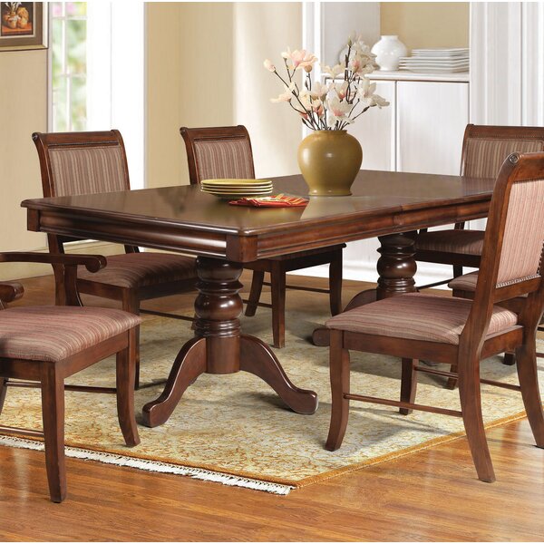 Alcott Hill® Mercuri Extendable Solid Wood Top Dining Table | Wayfair