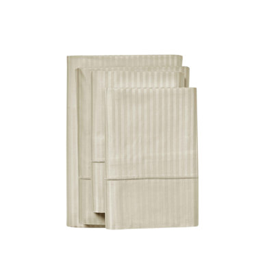 Bibb Home 1000 Thread Count Stripe Sheet Set - 100% Egyptian Cotton