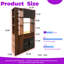 Armoire de rangement haute multifonctionnelle avec 5 tiroirs et portes en verre-597389863