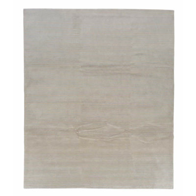 Flip Wool Striped Area Rug in Gray