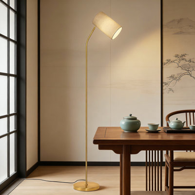 Smart Dimmable Floor Lamp With Remote Control, Adjustable Color Temperature & Brightness, Includes Stepless Dimmable LED Bulb, Tall Standing Reading Lamp For Living Room, Bedroom, And Office