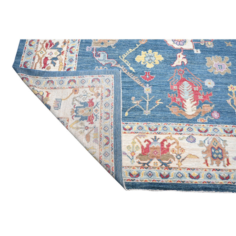 One-of-a-Kind 10'6" x 13'10" Area Rug in Blue/Ivory/Red/Yellow
