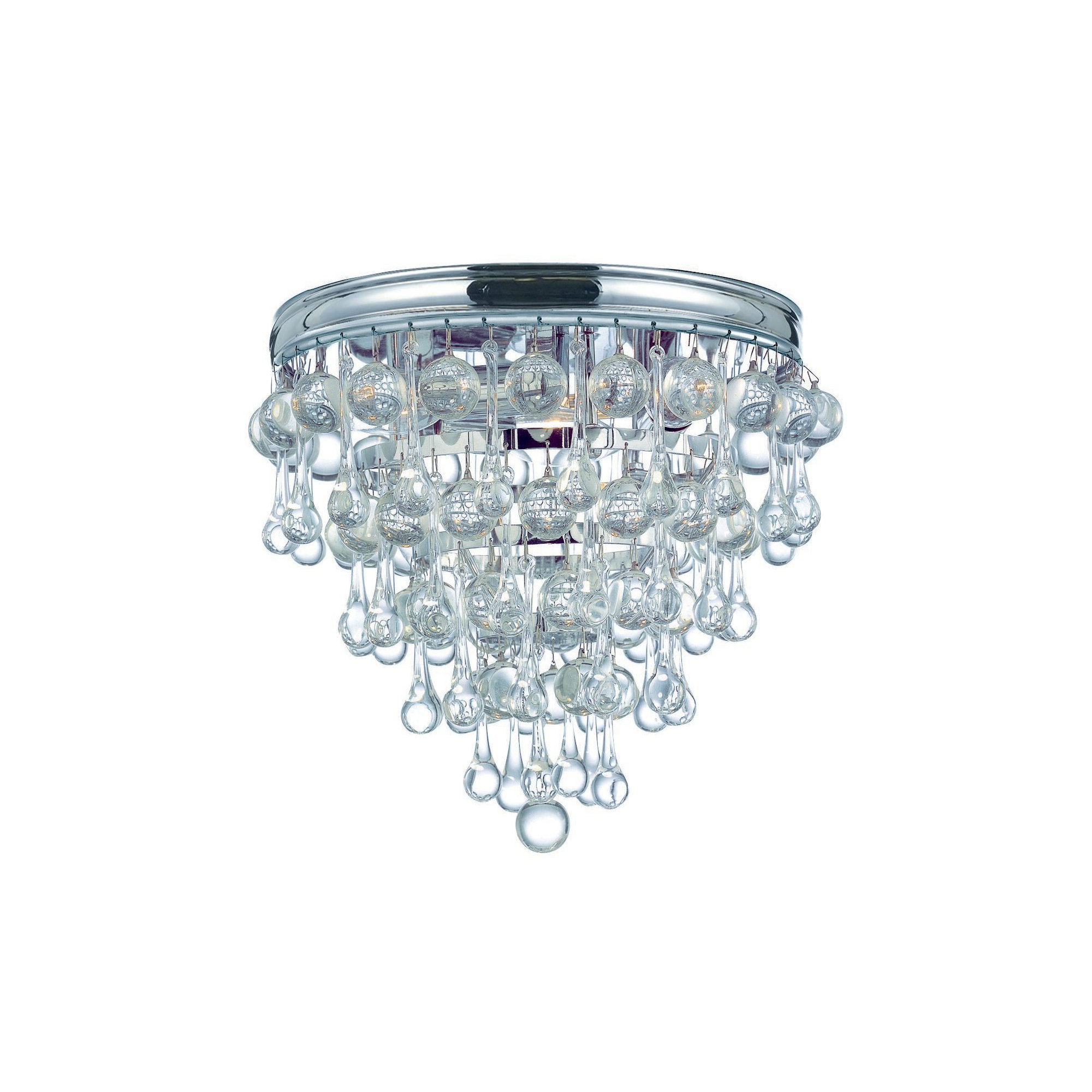 Stoneham 3 Light Flush Mount, Chrome