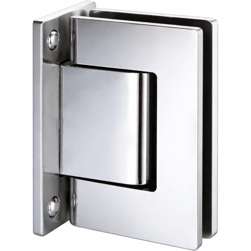 Porte de douche battante en verre trempé transparent de 28 po x 75-5 / 8 po d'épaisseur 3/8 po avec finition chromée Swing