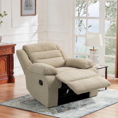Ameiah Modern and Super Soft Overstuffed Recliner with Wide Armrest