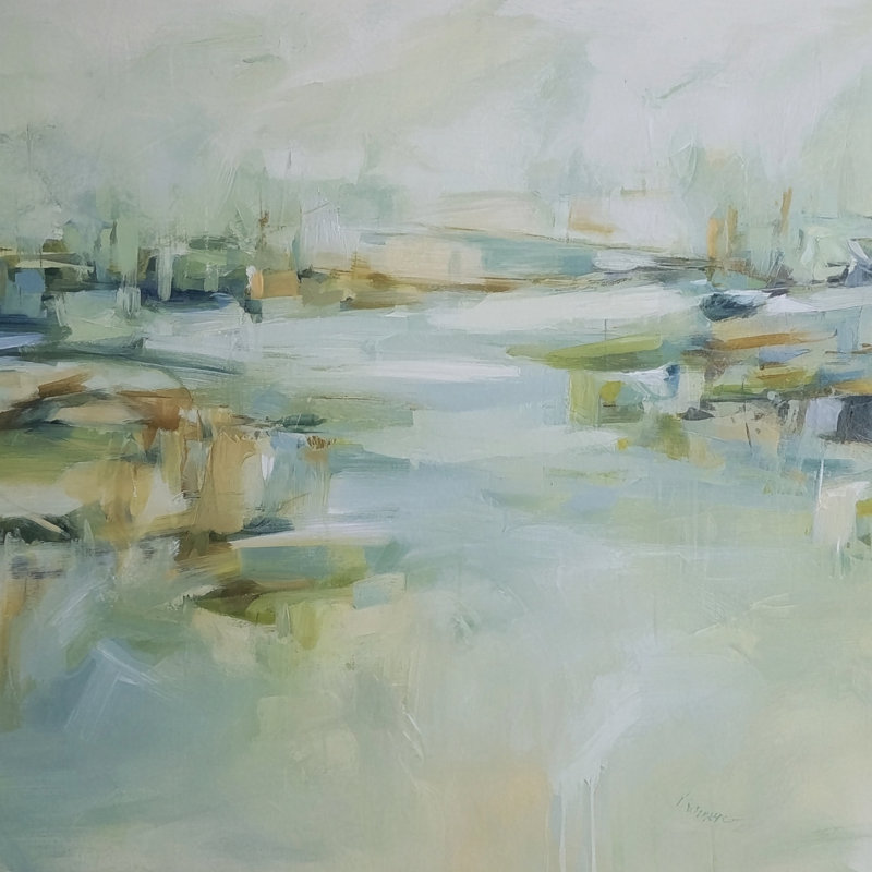 Art mural sur toile Greenwater Song, L 30 po x H 30 po x P 1,5 po