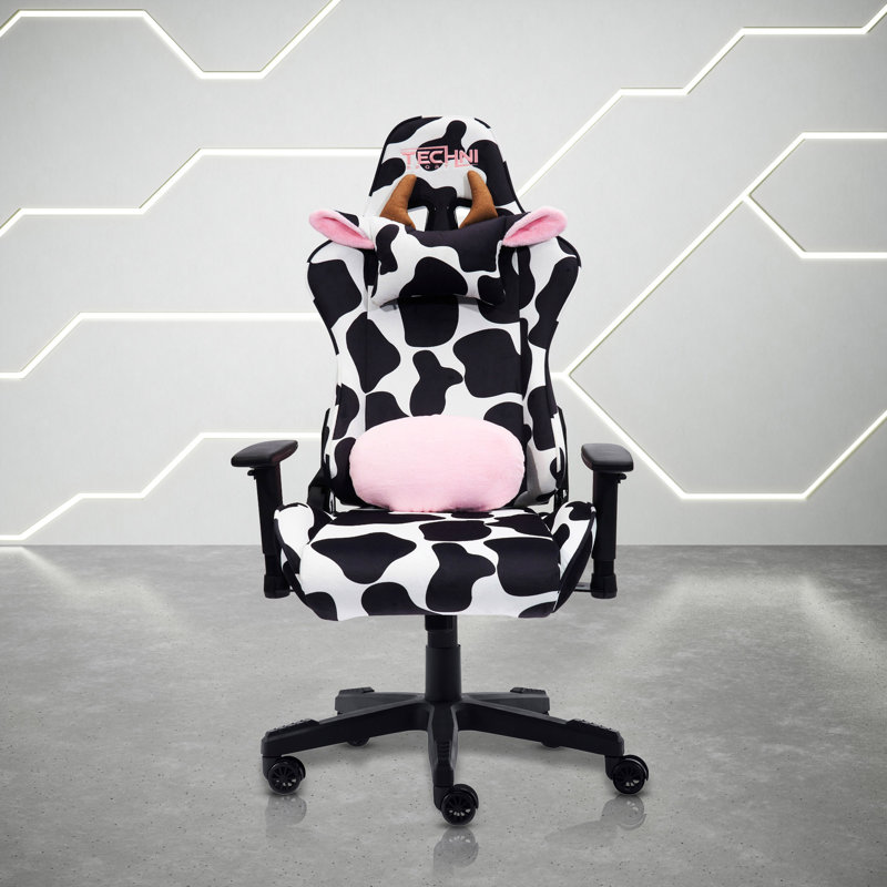 Fauteuil de jeu Modern Print LuxX Series, Noir / blanc
