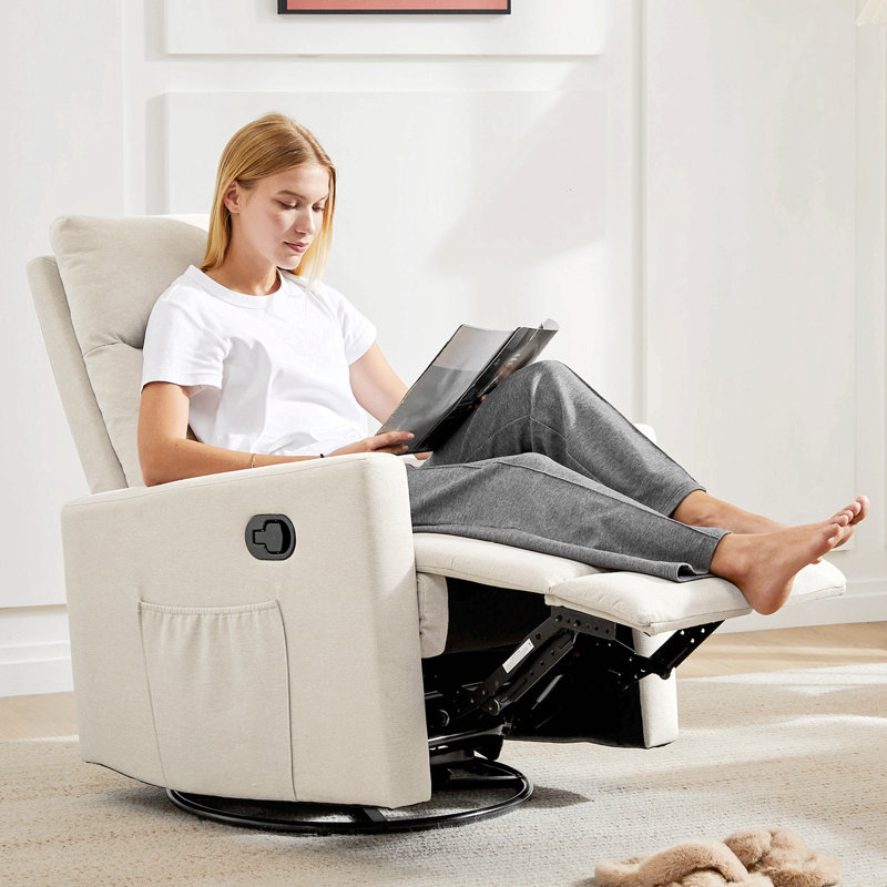 Manual Recliner Chair Winback Single Sofa, Manual, Beige