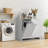 Tilted Laundry Hamper With Removable Basket, Hidden Laundry Hamper, Bathroom Laundry Hamper Storage Cabinet, Free-Standing Home Organizer, White