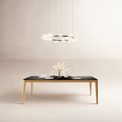Alvine Solid Wood Base Dining Table