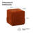 14.2'W Square Tufted Footstool Ottoman