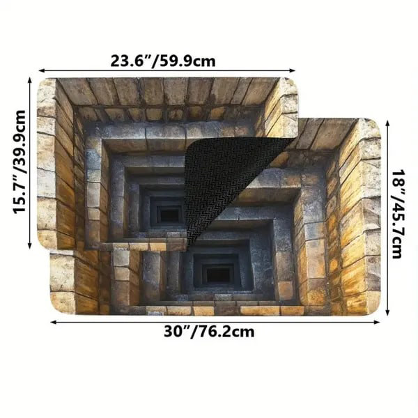 Tapis d'entrée antidérapant 3D