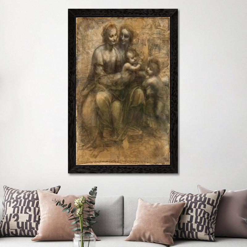 The Virgin and Child with Saint Anne and Saint John the Baptist by Leonardo Da Vinci - 1 Piece Painting on Canvas