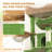 68" Tall Multi-Level Green Cat Tree with Hammocks, Hanging Basket, Cat Cave, Removeable Cushion, Scratching Posts