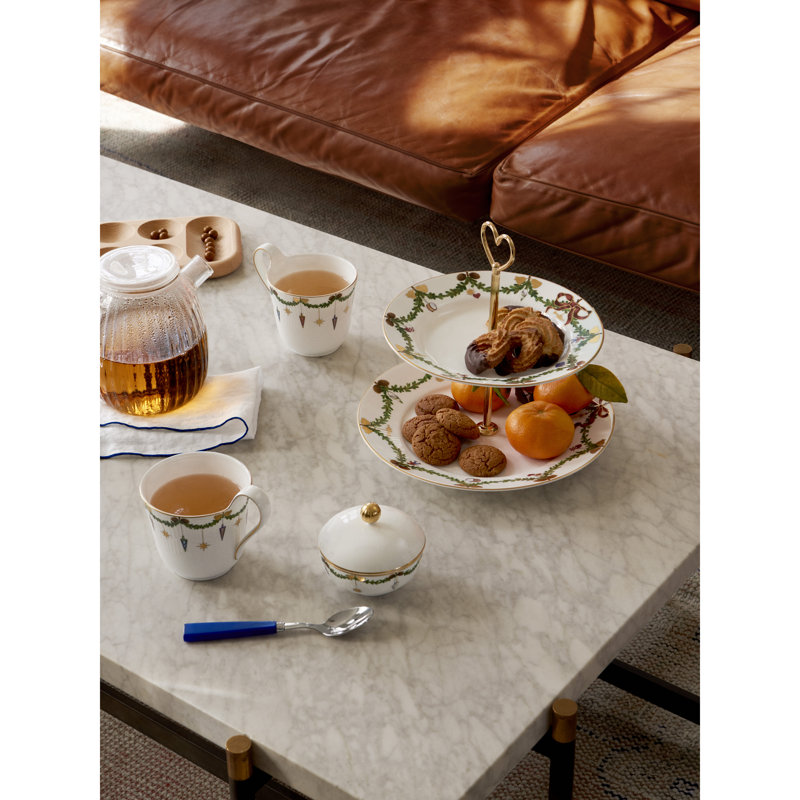 Royal Copenhagen Star Fluted Christmas Tiered Stand