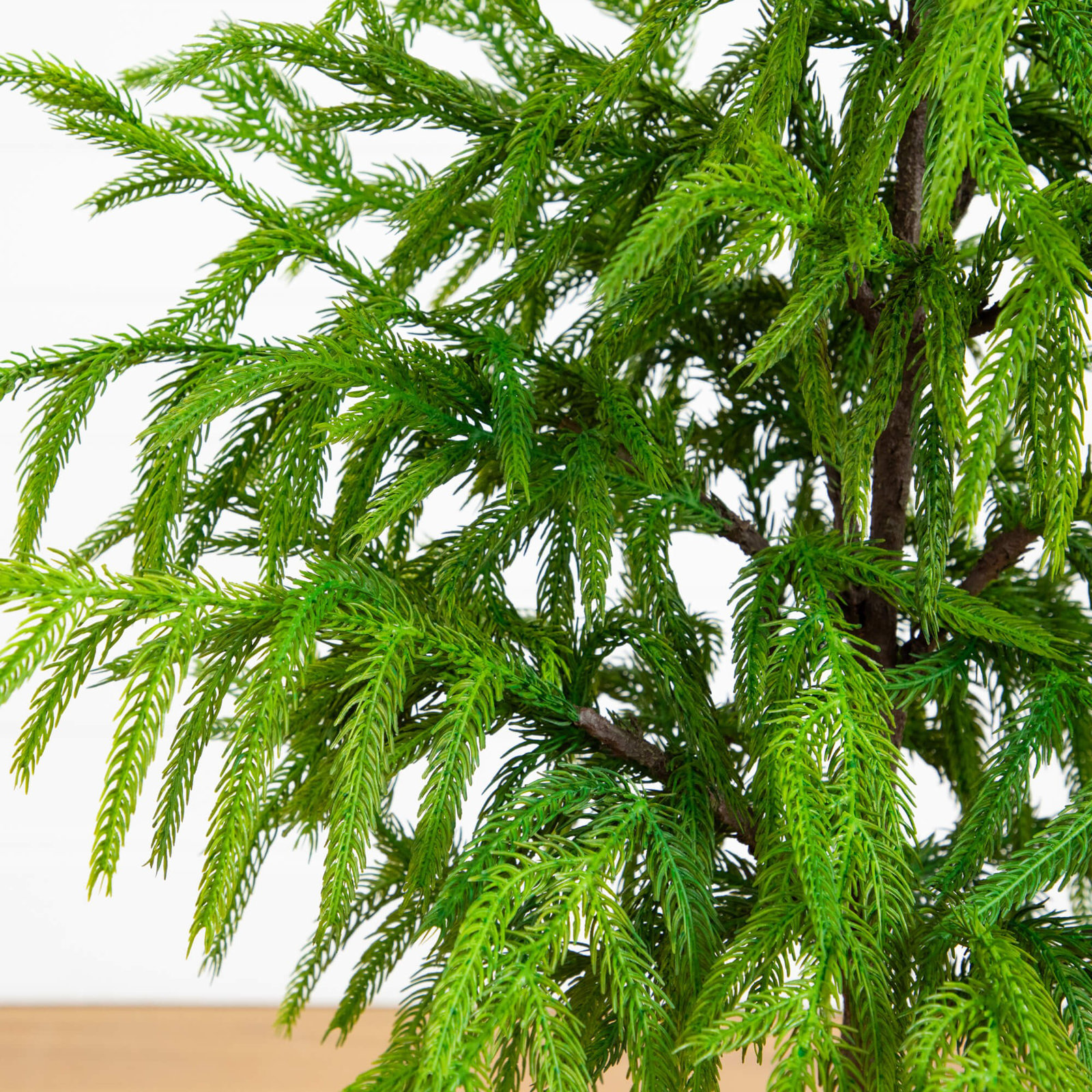 3Ft. Artificial Real Touch Norfolk Island Pine In Metal Tin Planter With Natural Look