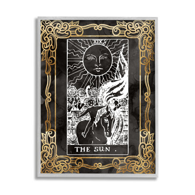 Az-288 - Motif de tarot soleil encadré