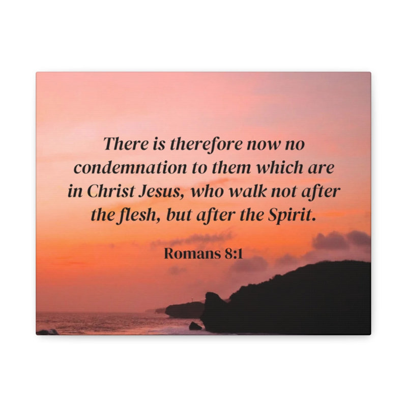 Walk After The Spirit Romans 8:1 - Wrapped Canvas Print, 30cm H x 41cm W