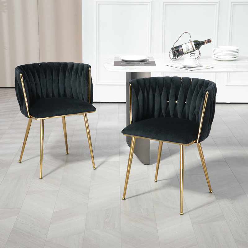 Chaises de salle à manger Landreneau, Noir
