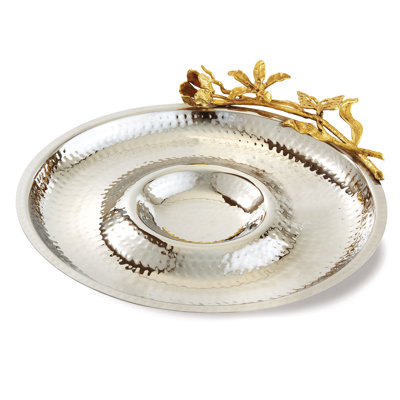 House Of Hampton Corbin Stainless Steel Chips And Dip Platter