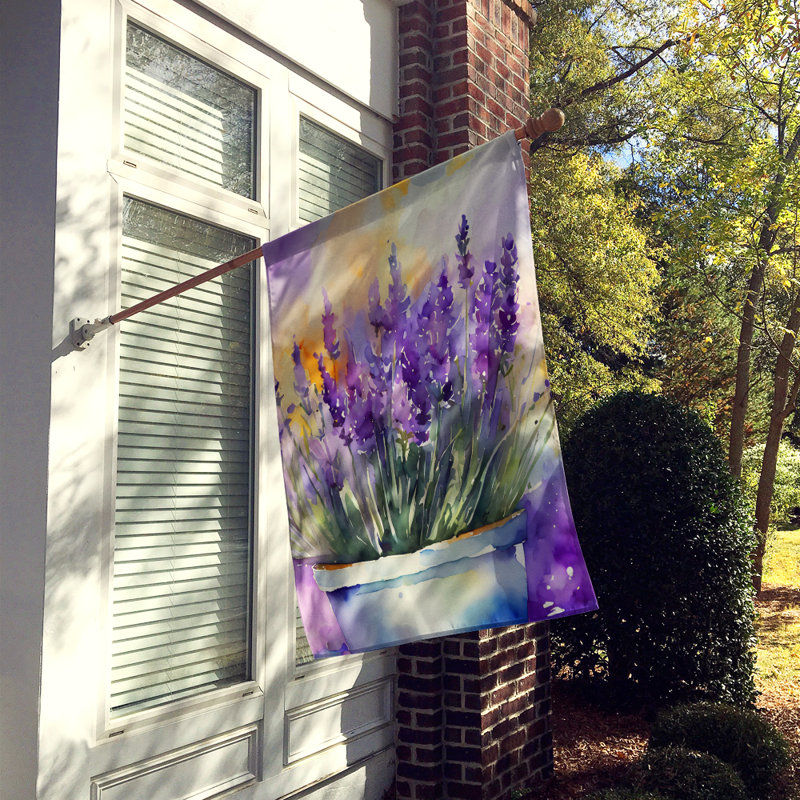 Lavande dans un drapeau de maison aquarelle