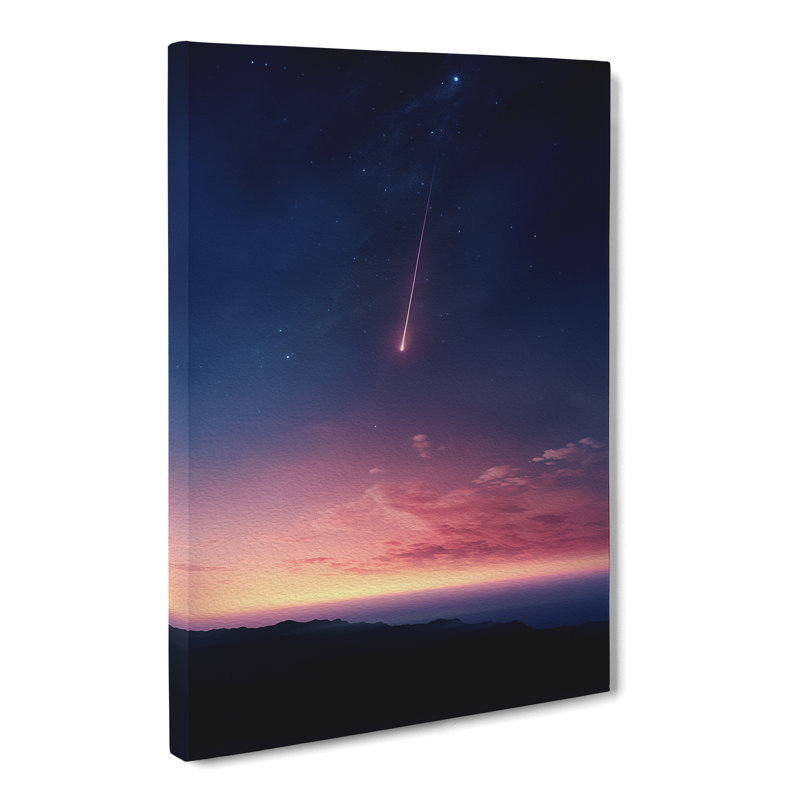 Shooting Star Minimalism - Wrapped Canvas, 50cm H x 35cm W x 3cm D