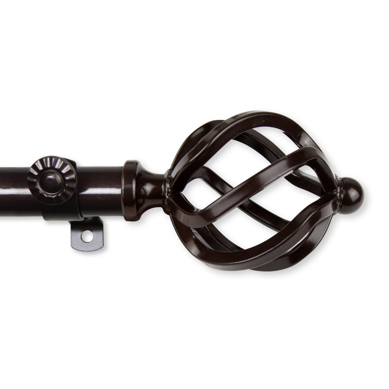 Tringle à rideaux extensible Bloomsbury Market Twist, 28 po à 48 po (chaque côté), Cacao